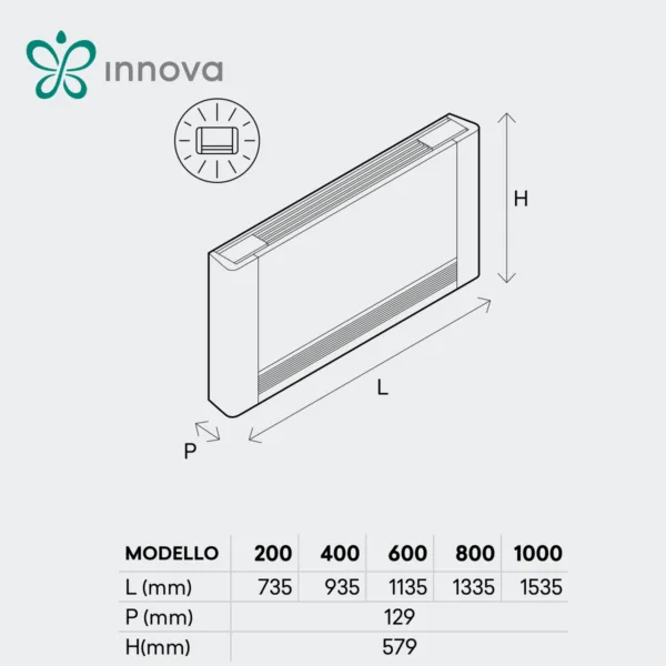 Innova, конвектор за подов монтаж RS 400 +  управление и кабел за обръщане на хидравл. вр.,десен (*) - Image 3