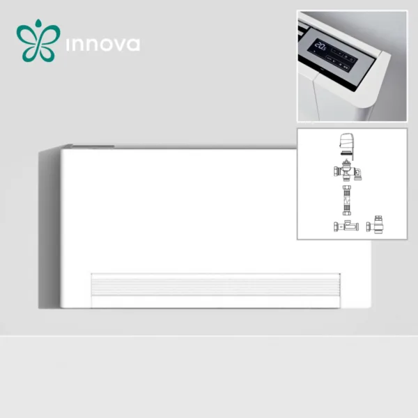 Innova, конвектор за подов монтаж RS 400B + управление за вграждане SmartTouch + трипътен вентил (*)