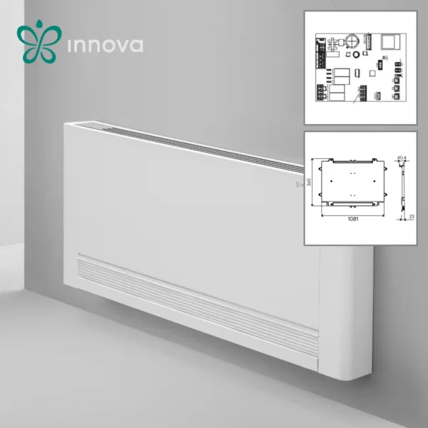 Innova, конвектор за подов монтаж SL 800B + платка за вграждане + компл. кондензна тава 800