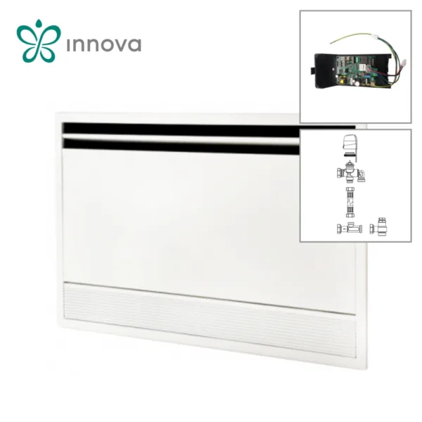 Innova, конвектор за скрит подов монтаж SLI 600 + платка за вграждане + трипътен вентл