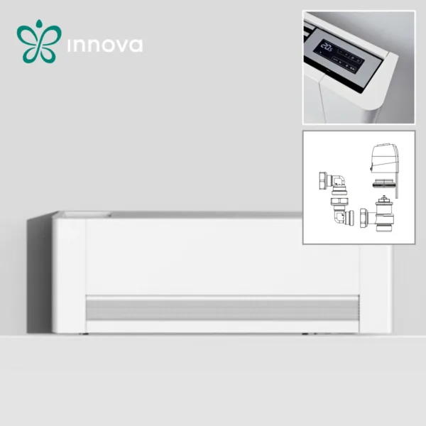 Innova, конвектор за подов монтаж SLS 800C + управление за вграждане + вентил, десен