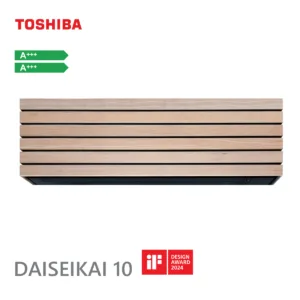 Toshiba, инверторен климатик Daiseikai 10 Wood 13000 BTU Wi Fi