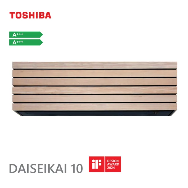 Toshiba, инверторен климатик Daiseikai 10 Wood 13000 BTU Wi Fi