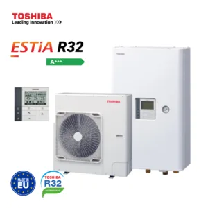 Toshiba, външно и вътрешно тяло термопомпа Estia R32 - 18,39kW