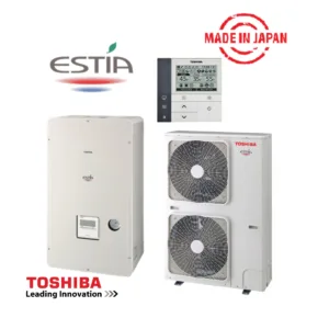 Toshiba, външно и вътрешно тяло термопомпа Estia R410 - 16,76KW (3ph)